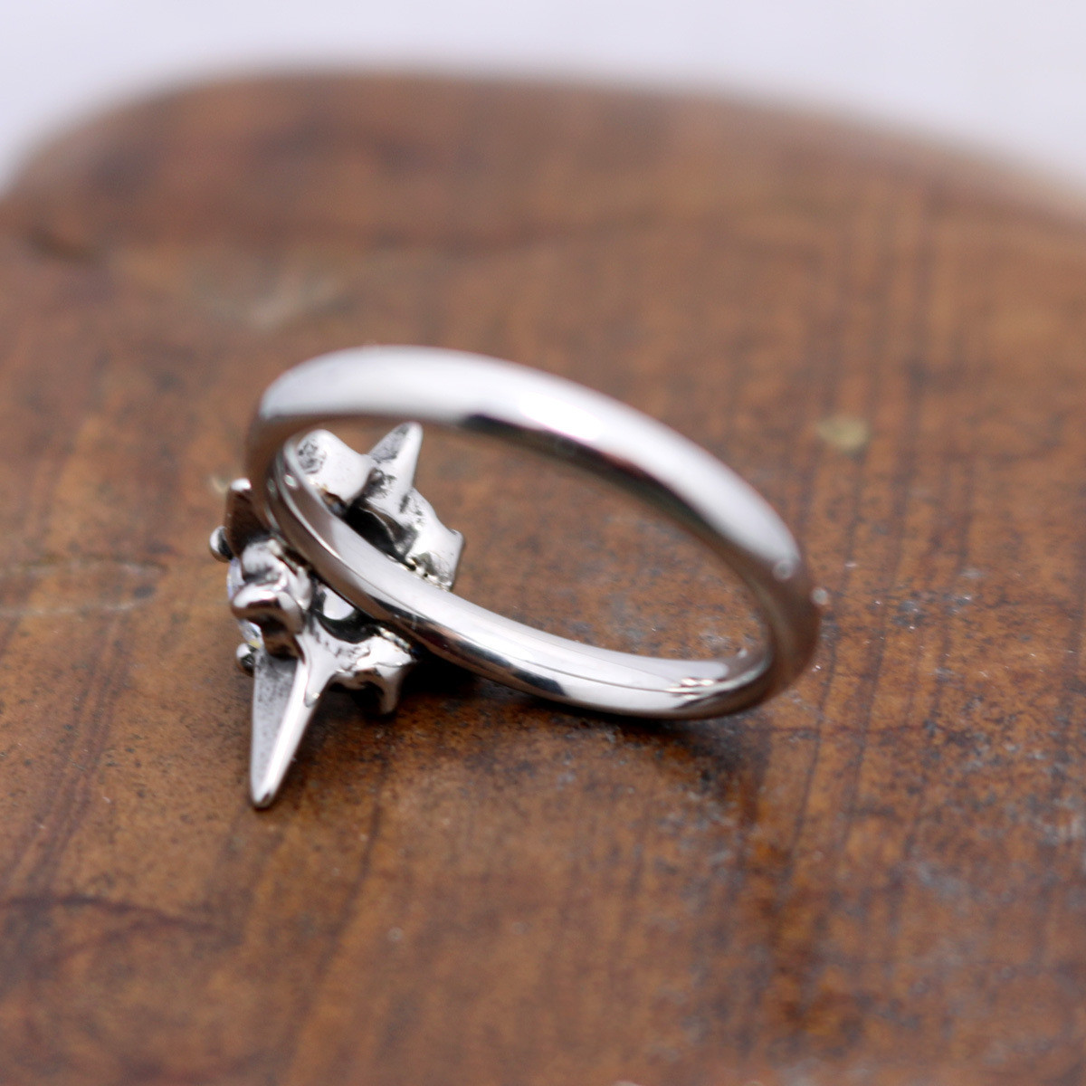 Stainless Steel Bright Sun Ring Jewelry