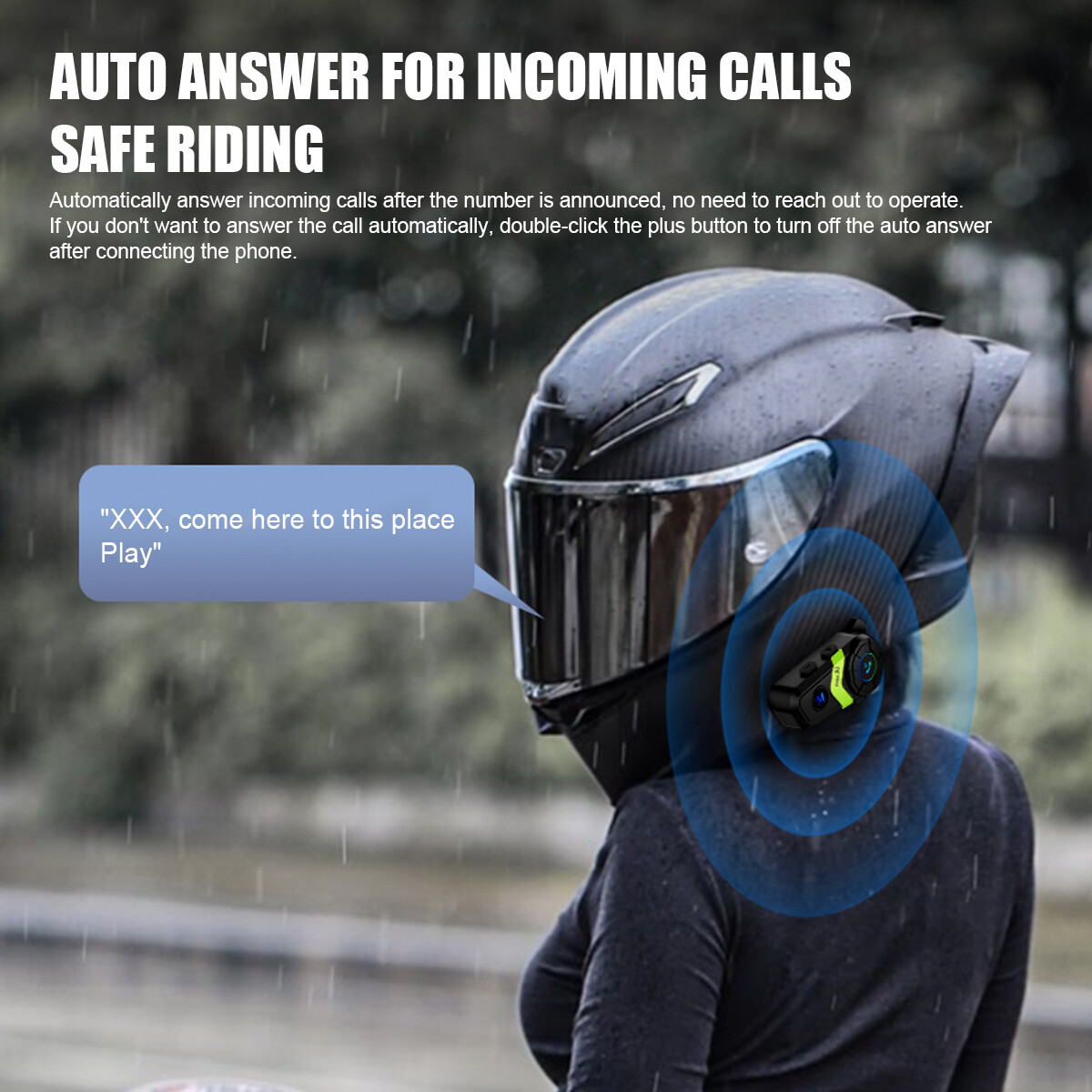 Bluetooth Answer 5.3 Motorcycle Helmet Headset Wireless Motorbike Headphone UK — image 9