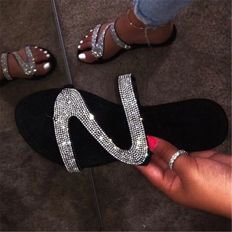 Fashion Casual Flat Sandals For Ladies - Silver
