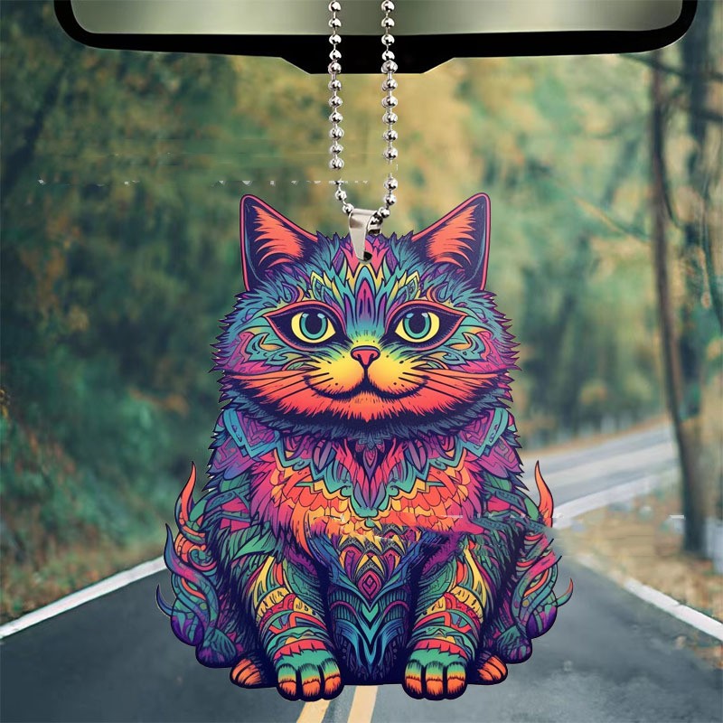 Title 8, Creative Colorful Cat Automobile Hanging Ornament