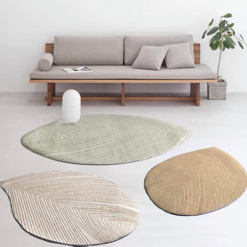 Leaf Shaped Bedside Carpet