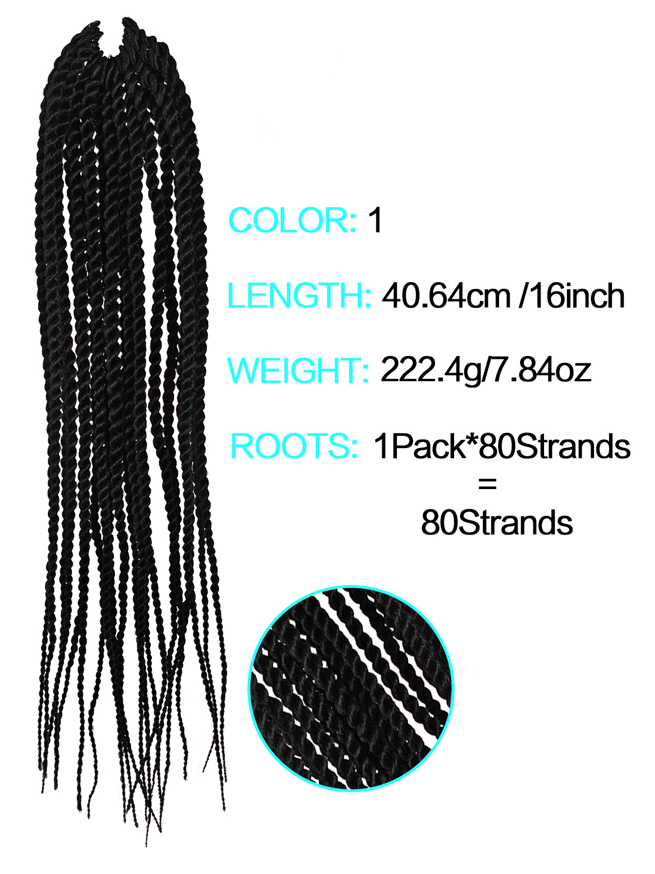 Senegalese crochet braid hair - 16 inch. 4X EZ SENEGALESE BRAID16 Long Crochet braid synthetic hairstyle black burgundy brown ladies box braid crochet hair-16 inch -1Pack*80Strands Color : 1/1B/2 Extension Length 16 Inches Installation Type Sew-In About t