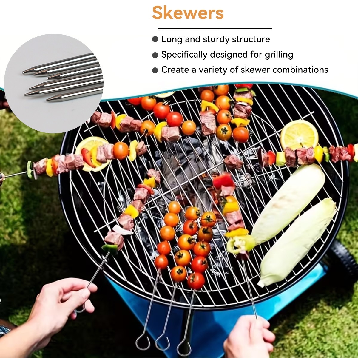 14X Stainless Steel BBQ Barbecue Tool Set Outdoor Grilling Utensils Kit Portable — image 6