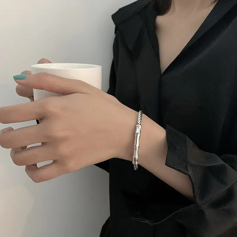 Trendy Silver Bracelet With Cool Personality
