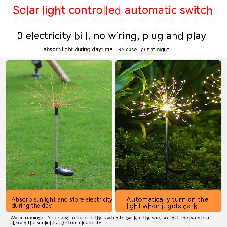 New Outdoor Solar Fireworks Lamp - Image 9