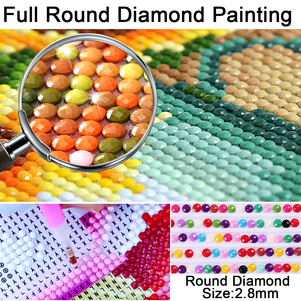 Diamond Painting Colorful Elephant Theme, Full 5D Embroidery