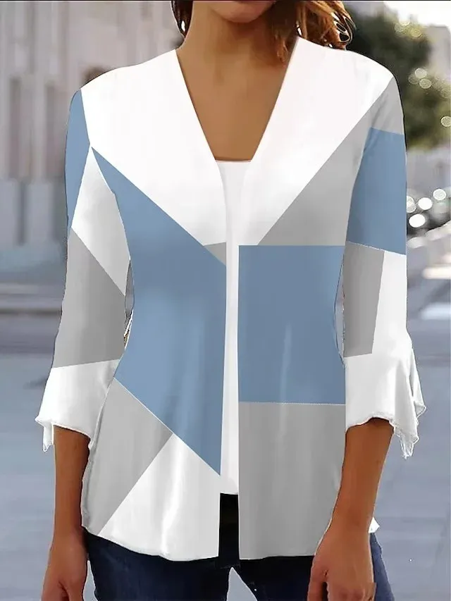 Printed Quarter Sleeved Cardigan Knit Color12 S - Shop at LoveMi