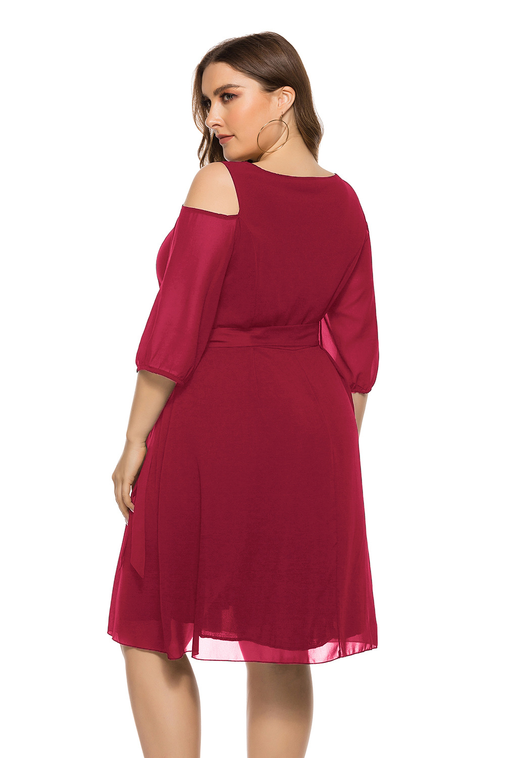 Women's Sleeve Off-the-shoulder Dress