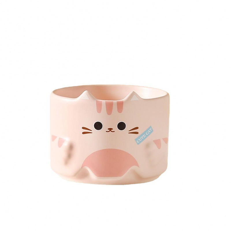 Title 9, Cat Ceramic Cup Cartoon Stacked Mug