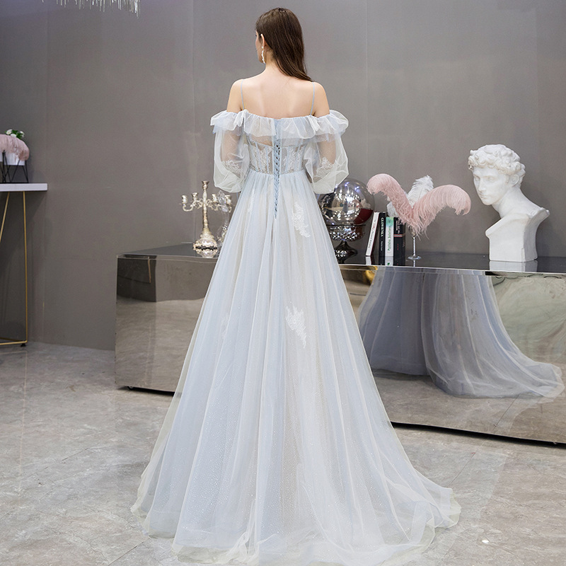 One-Shoulder Embroidered Long Evening Dress, picture 2 of 8