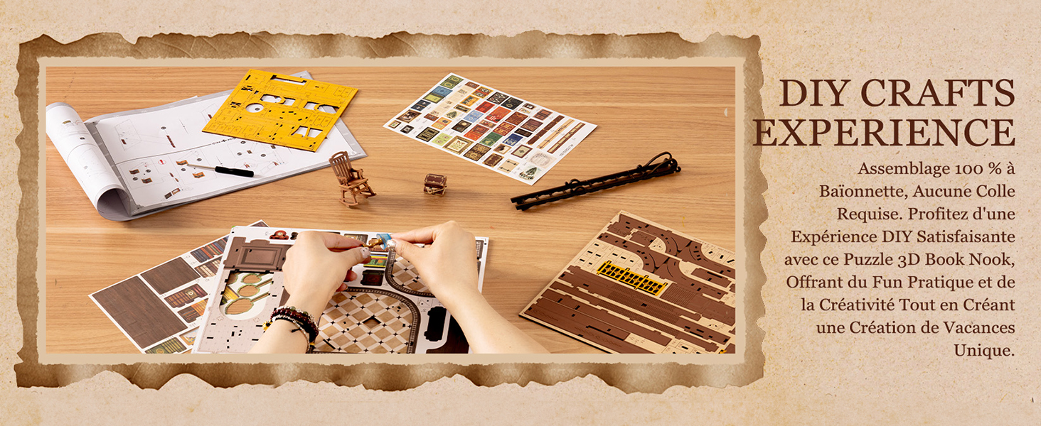 Title 3, Rolife DIY Book Nook Kit 3D Houten Miniatuur St...