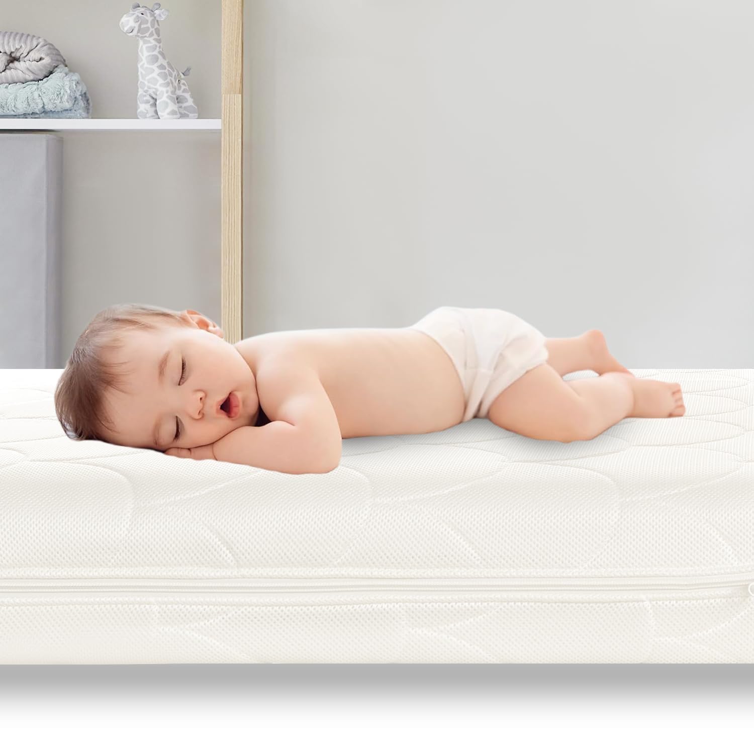 Crib Mattress, Dual-Sided Toddler And Baby Mattress With Washable Airfiber Insert And Removable Cover, 1 0 0 Breathable, Organic Cotton 5 Firm Fit Standard Size Toddler Bed