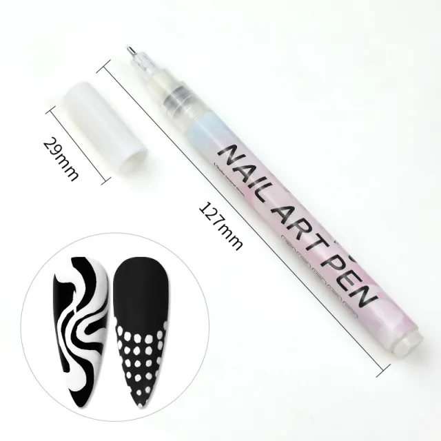 Nail Enhancement Acrylic Pigment Paint Pen DIY Modeling Cable White - Shop at LoveMi
