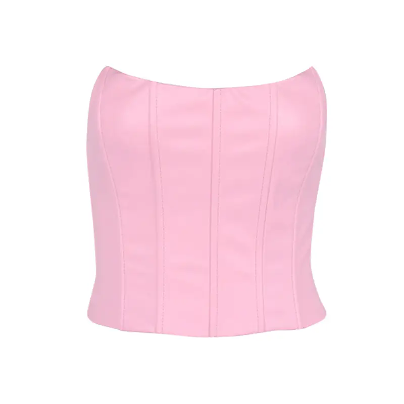 Sexy Skin Fish Bone Strapless Neckline Wrap Chest Vest