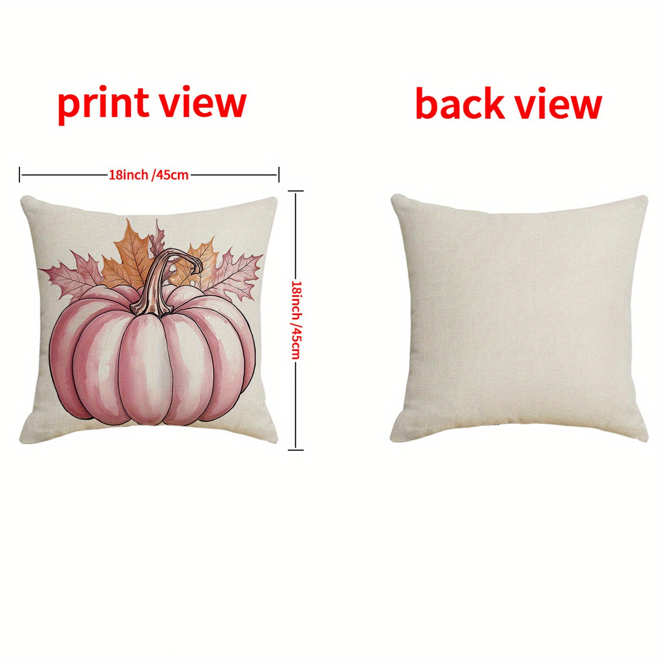 4 Pack Fall Pillow Covers 18x18in Farmhouse Pumpkin Maple Leaf Cushion Case Autumn Sofa Couch Decor For Autumn Thanksgiving Harvest Decorations — view 4