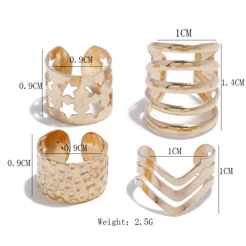 Hollow Golden Temperament Small Suit Earrings