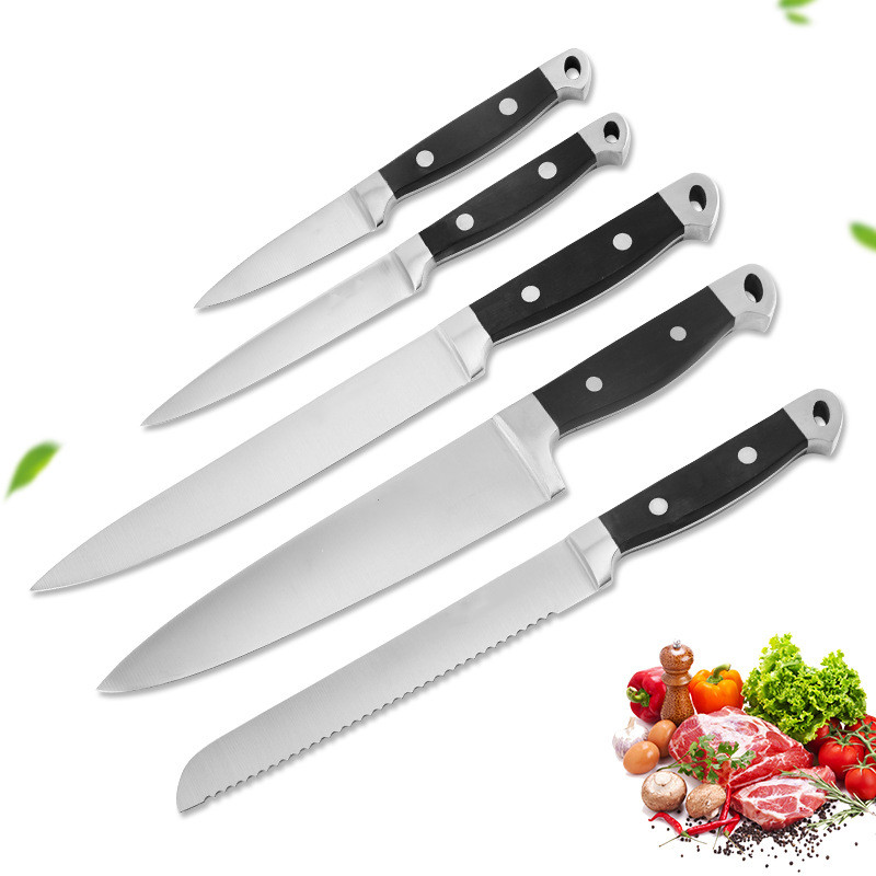 Title 6, 5-piece Steel Head Kitchen Knife Set