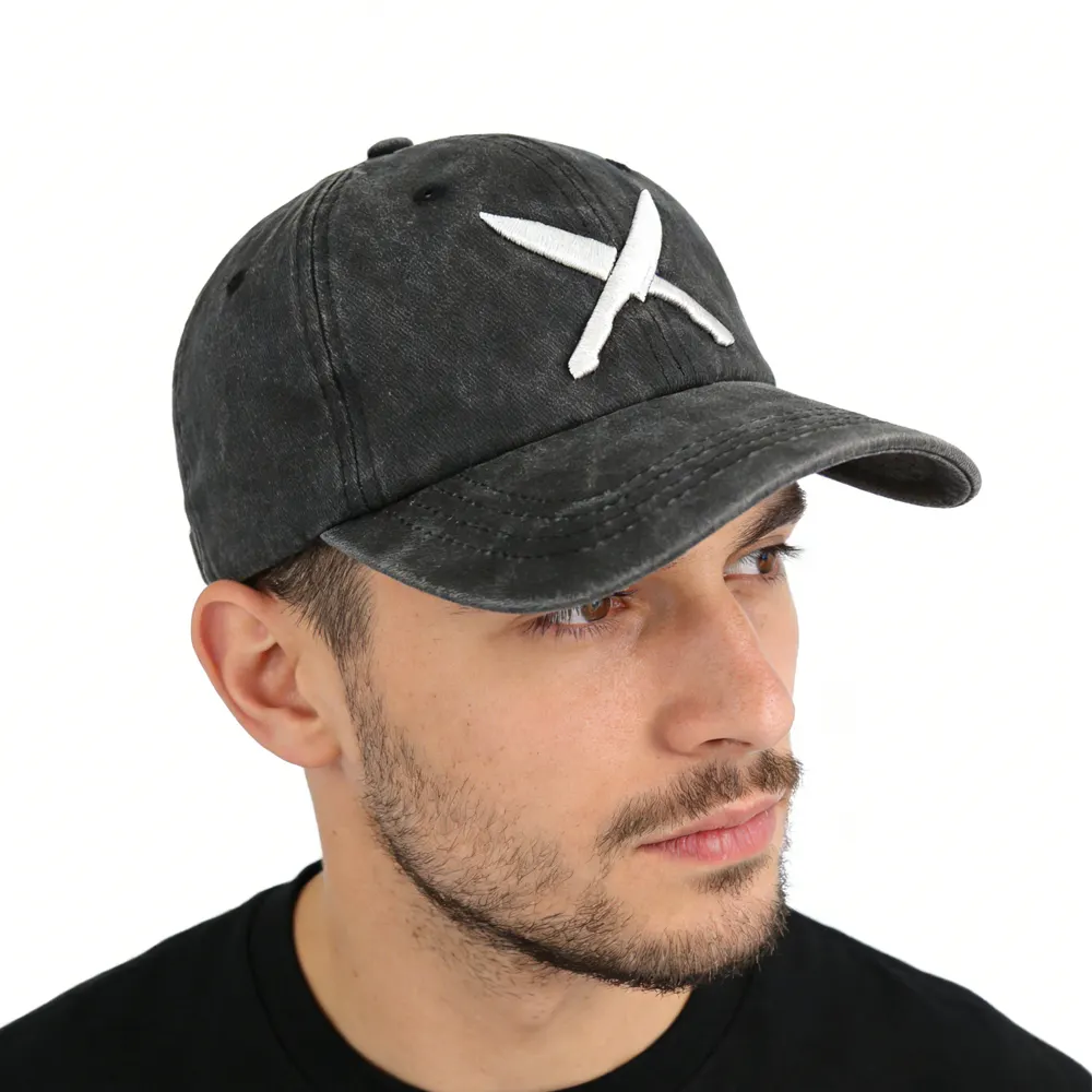 Knives Black Hat For Women Men, Adjustable