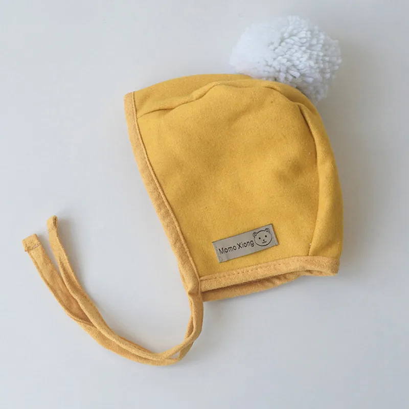 Baby Hat Autumn Thin Double Layer Cotton - Yellow