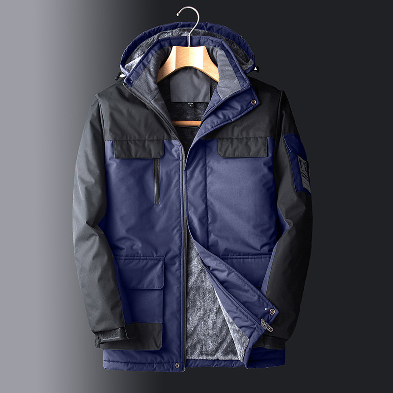 Windproof And Warm Mountaineering Suit With Removable Cap