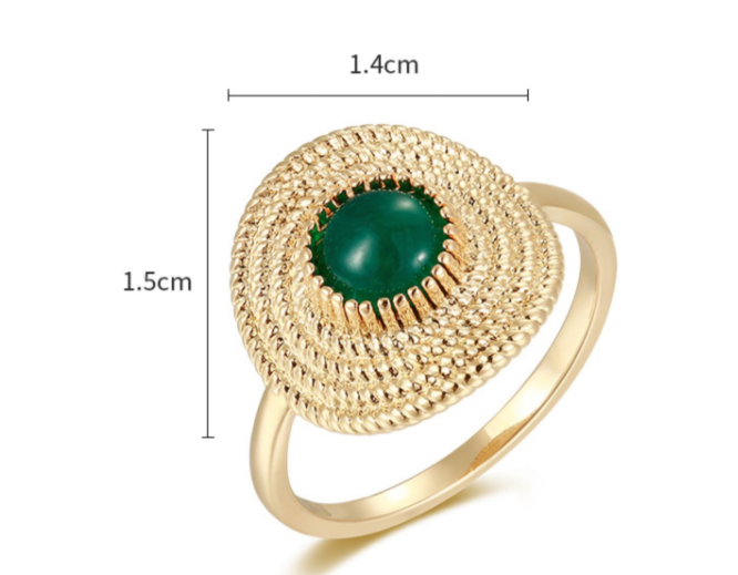 Title 1, Womens Fashion Vintage Geometric Gemstone Ring...