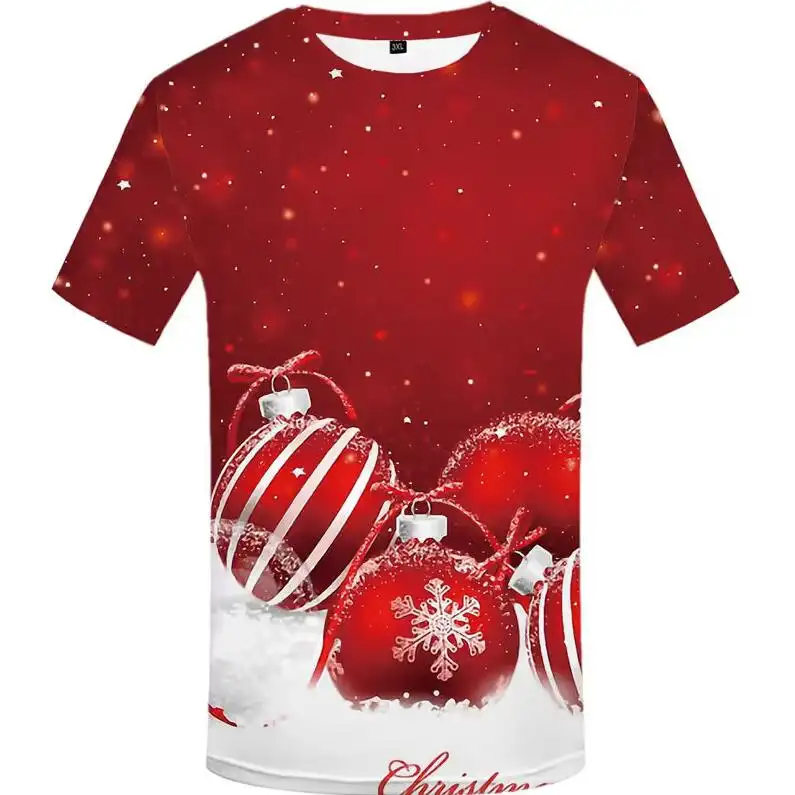 3D Digital Printing Short Sleeve Top Fashion T-shirt