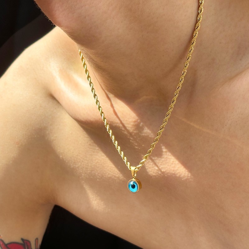 Personalized Retro Devil's Eye Round Pendant