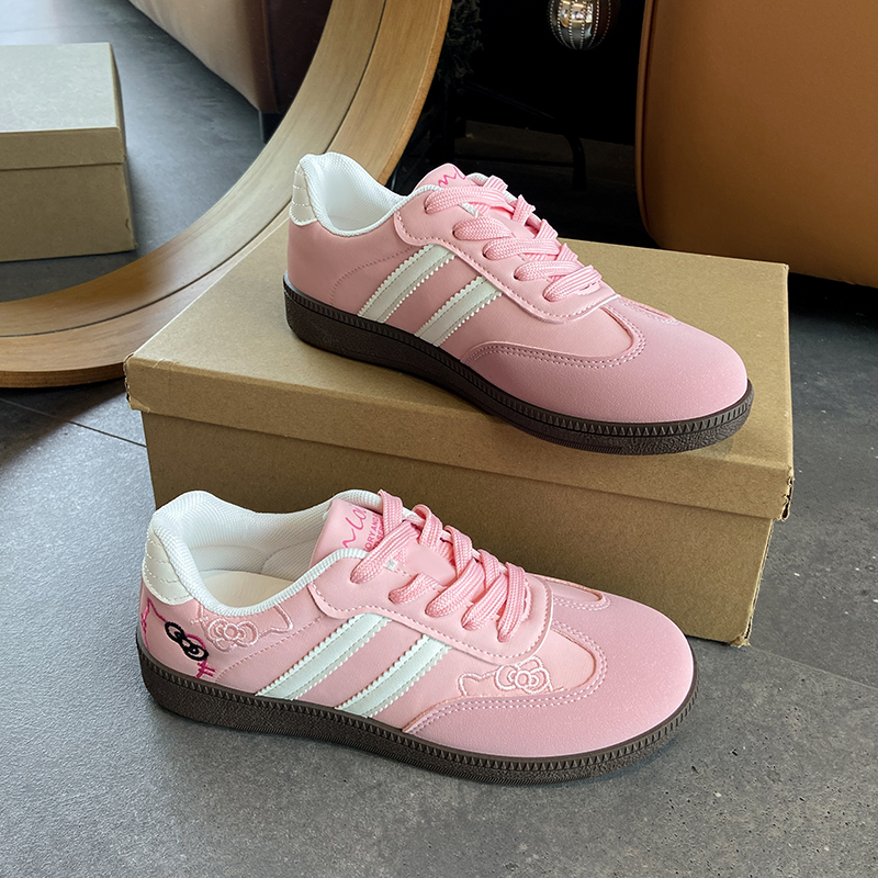 Bestseller Retro Skate Sneakers Women, Summer New Arrival Versatile Round-Toe White Sneakers, Casual German Army Trainers