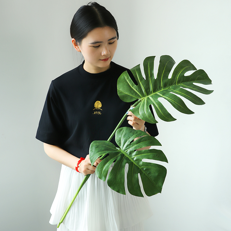 Home soft decoration simulation plant monstera leaf