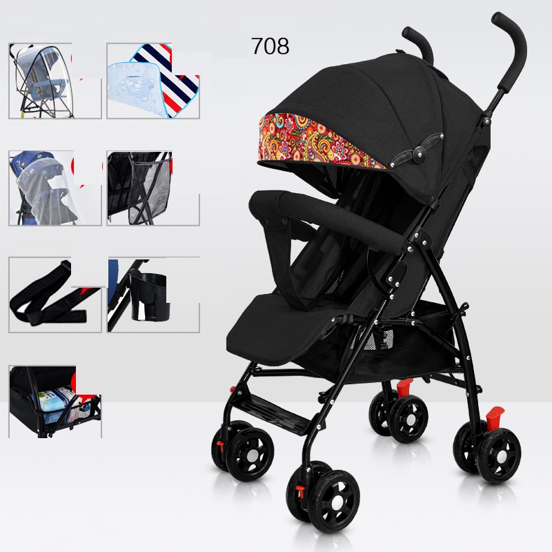 Sit And Lie Down Baby Portable Folding Simple Trolley — foto 16