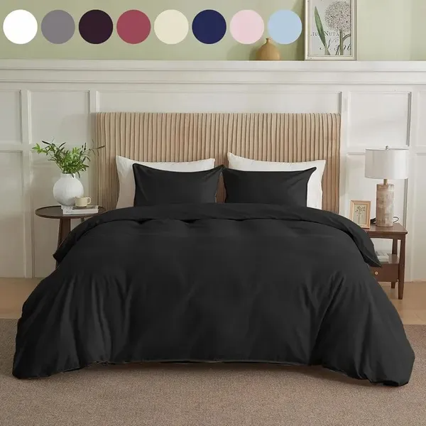 Serta Simply Clean Solid Duvet Cover King