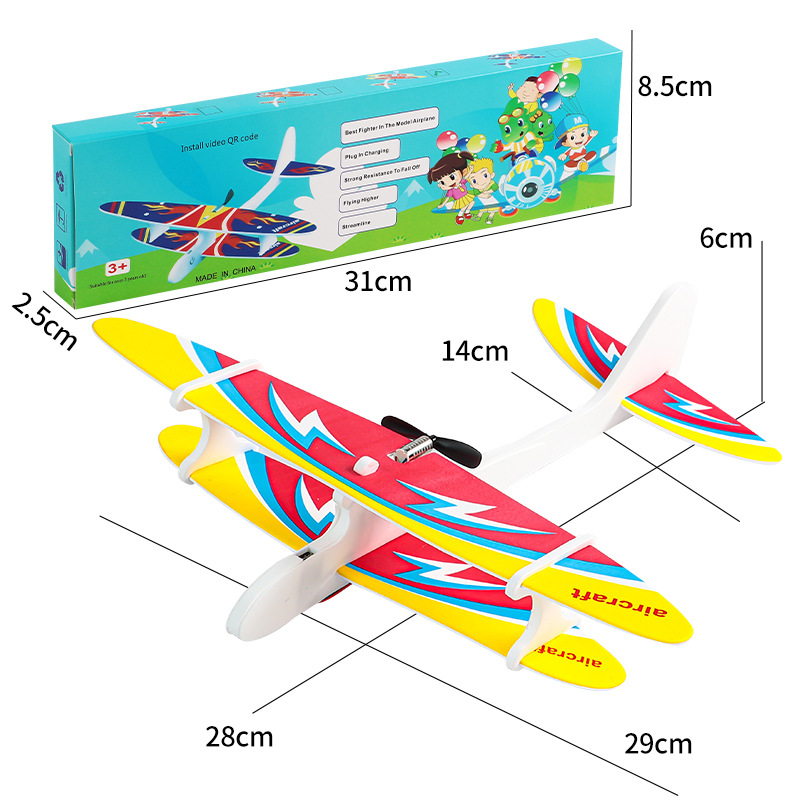 Title 7, Electric Bubble Plane Glider, charging light, a...