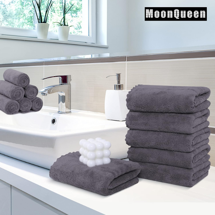 Lot de 6 serviettes à main de qualité supérieure – séchage rapide – serviettes – Image 3