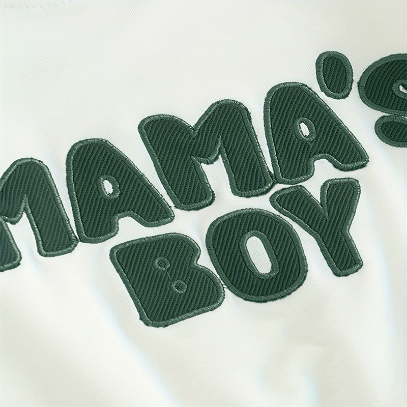 Baby Boy's 2-Piece Sweatshirt Set Round Neck Letter Print Top & Drawstring Jogger Pants For Spring & Fall