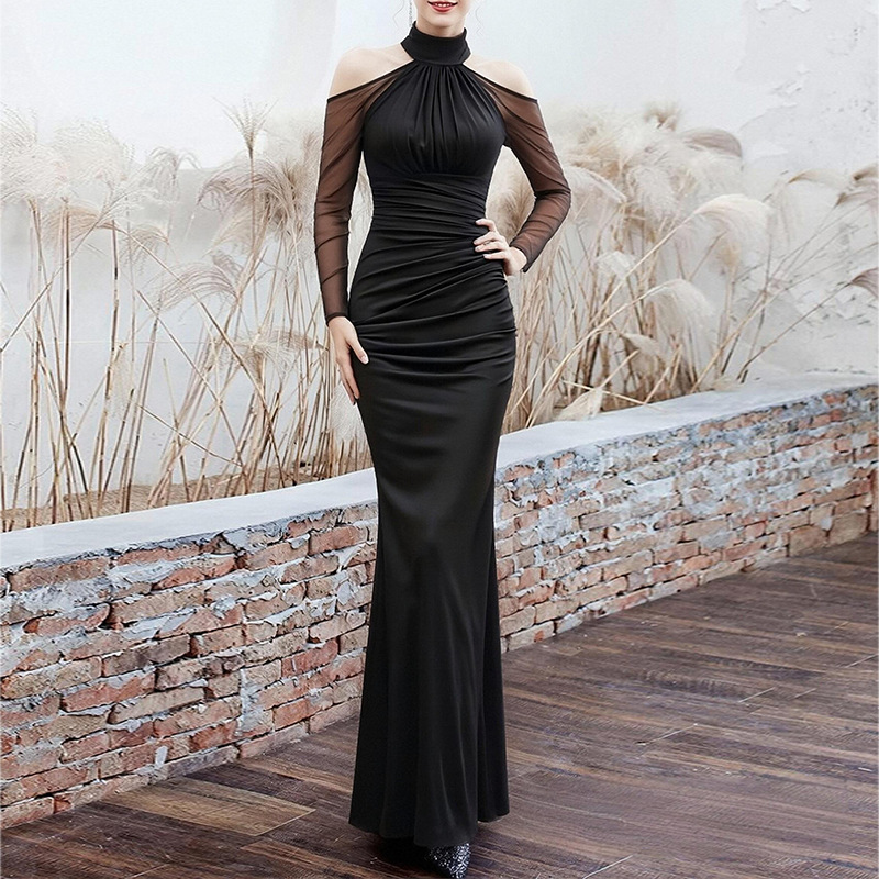 Elegant Mermaid Waist Cinching Slimming Long Dress