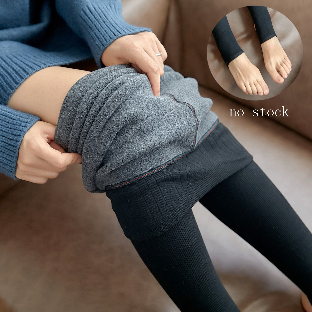 High Waist Stripes Leggings Winter Warm Thick High Stretch Imitation-cashmere Trousers Skinny Fitness Woman Pants - Image 4