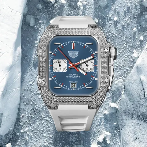 Watch Strap Modified with Diamond Case