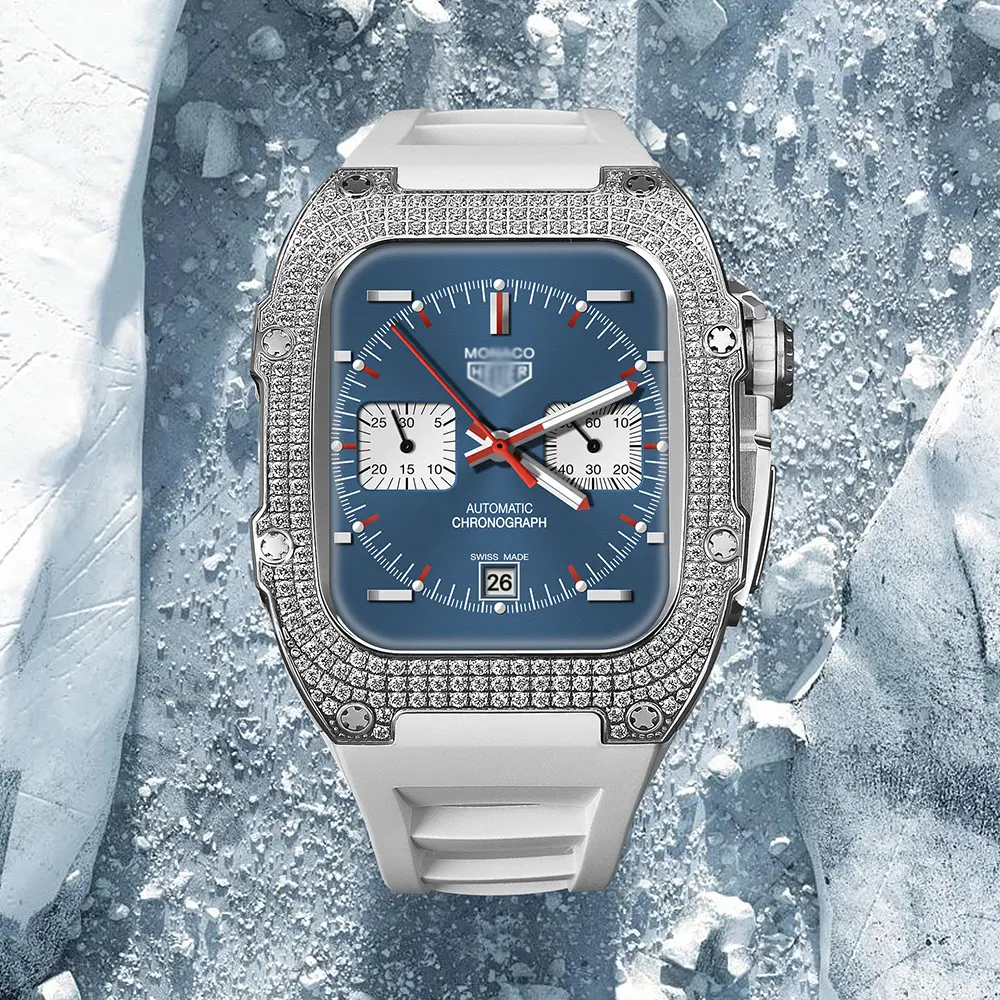 Watch Strap Modified with Diamond Case