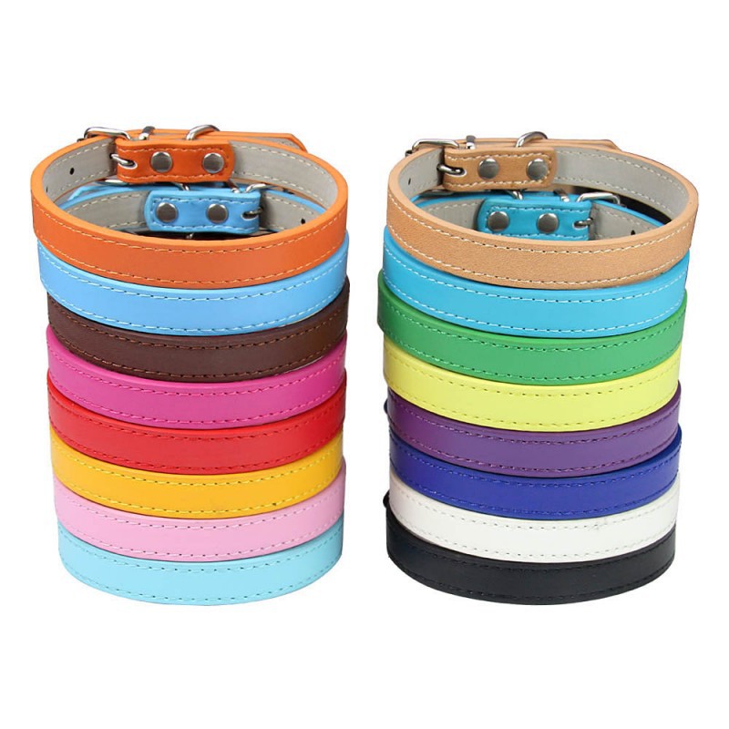 Title 2, Durable and comfortable PU leather pet collar, ...