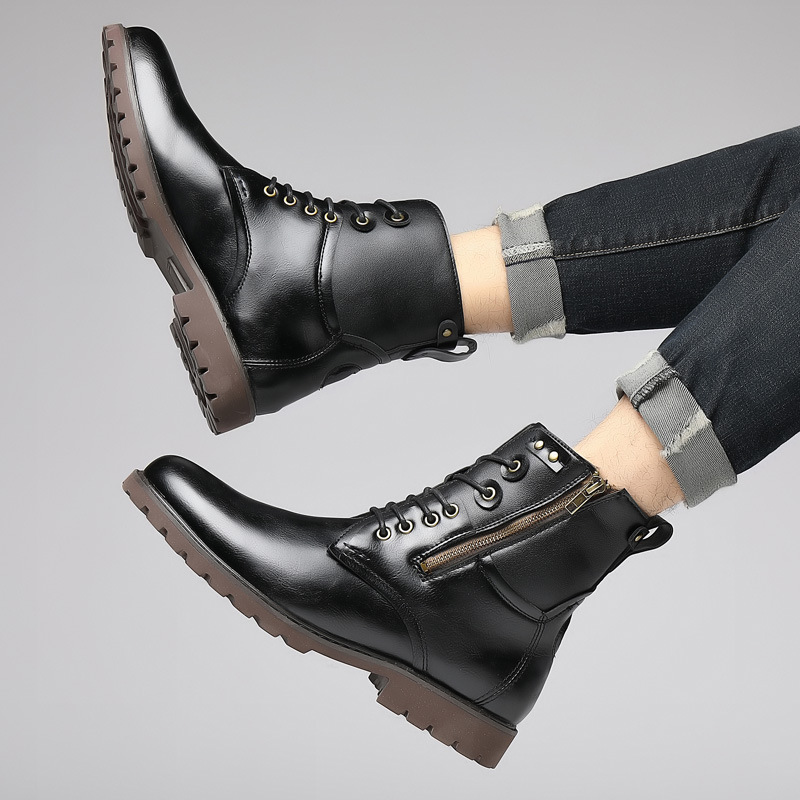 Title 2, Herren Casual High Boots mit seitlichem Reißver...