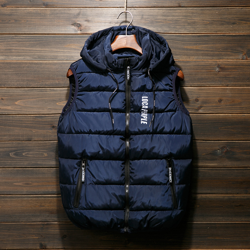 Men's Vest Men's Thickened Cotton Vest Navy - Shop at LoveMi