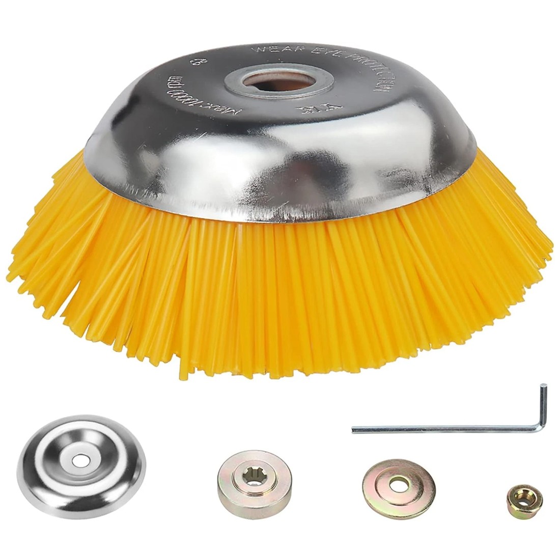 8 Inch Nylon Brushcutter Strimmer Brush Head For Moss And Path Weed Removal UK