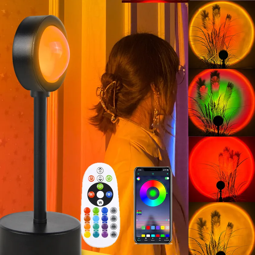 Sunset Projection Lamp Projector Night Light Wall Decoration Lighting