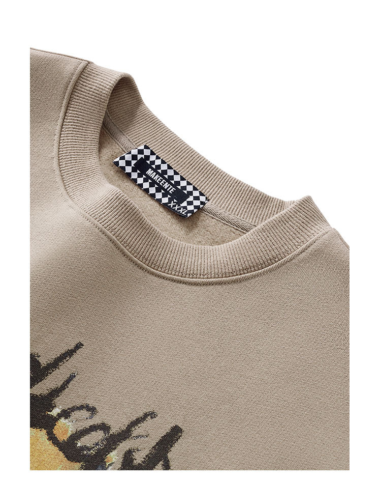 Men's High Street Oil Painting White Ink Direct Injection Digital Sweatshirt