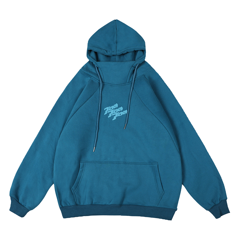 Title 7, Loose hooded plus fleece sweater