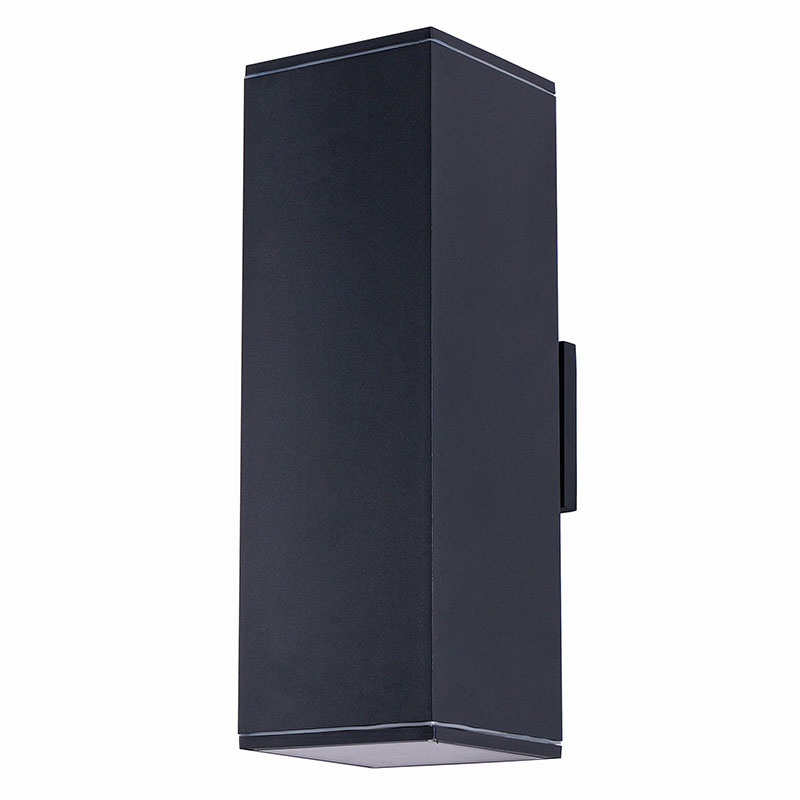 Mirrea Modern Outdoor Porch Light Patio Light In 2 Lights With Aluminum Rectangular Tube And Tempered Glass Cover Waterproof Wall Sconce 2 Pack  Matte Black 18