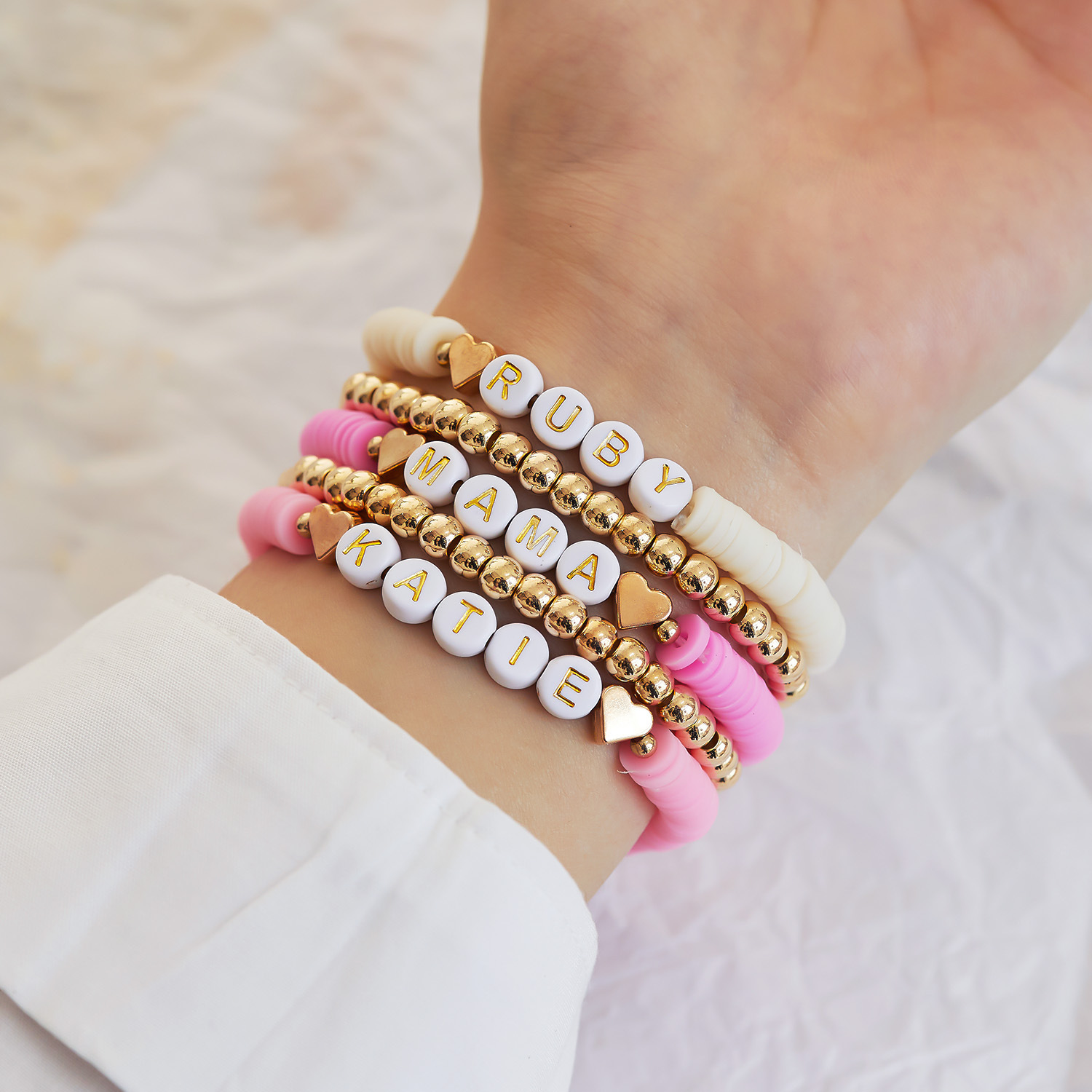 Title 1, Ensemble de bracelets de perles rondes en acryl...