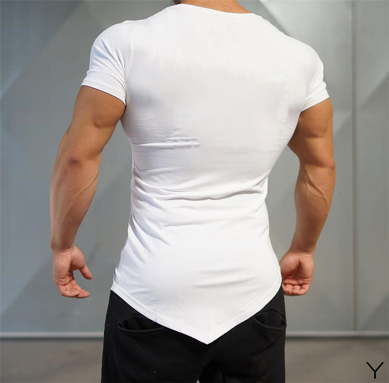 Title 6, Mens Fitness Sports Pure Cotton Irregular Shor...