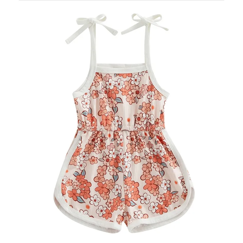 Toddler Baby Girl Clothing, floral Jumpsuit