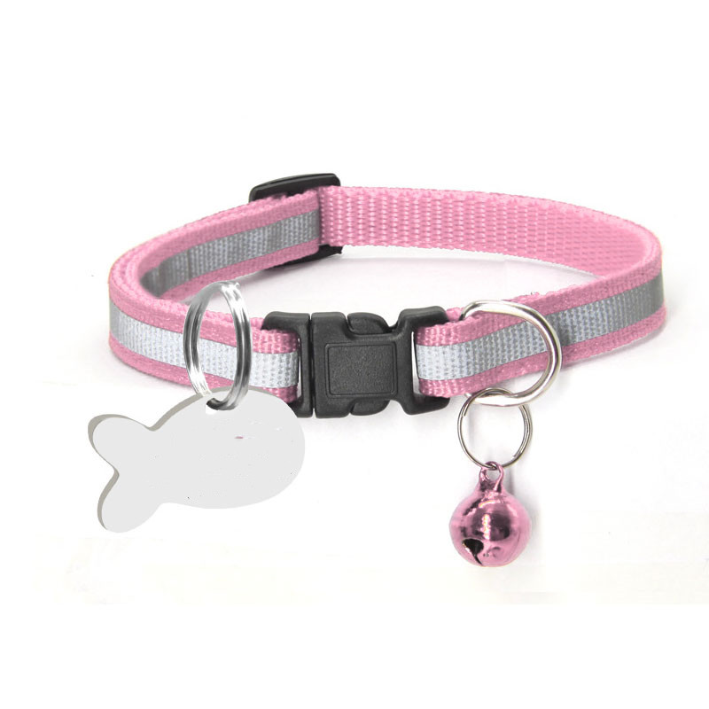 Nylon Reflective Collar Dog Cat Pink - Shop at LoveMi